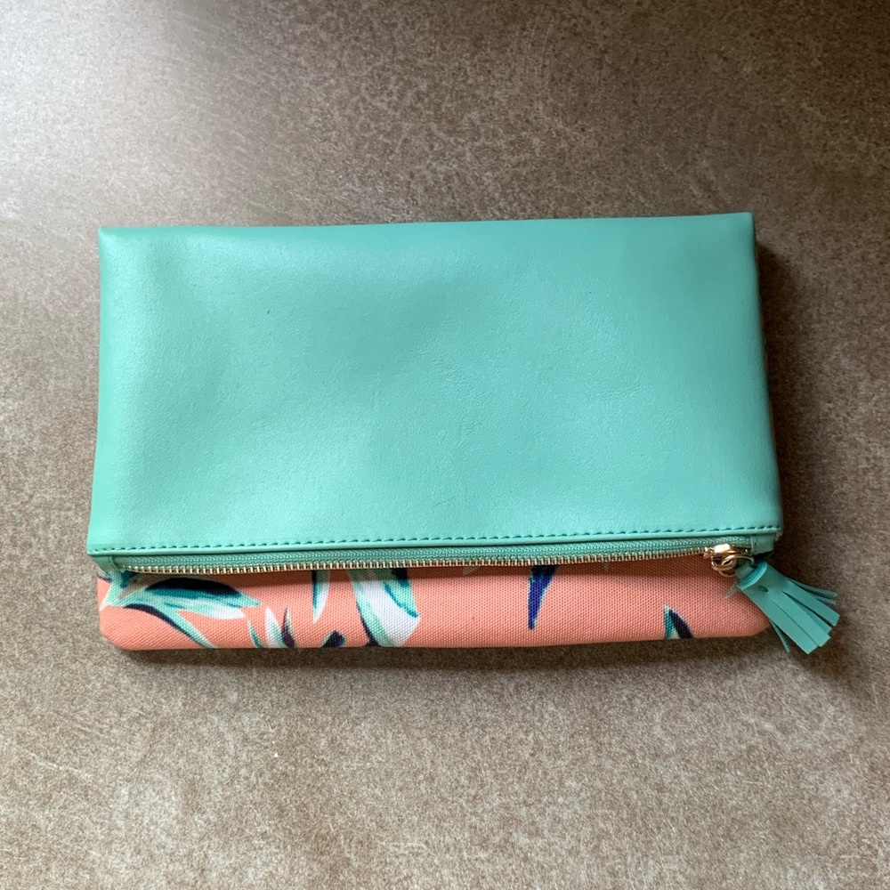 Rachel Pally multi patterned clutch